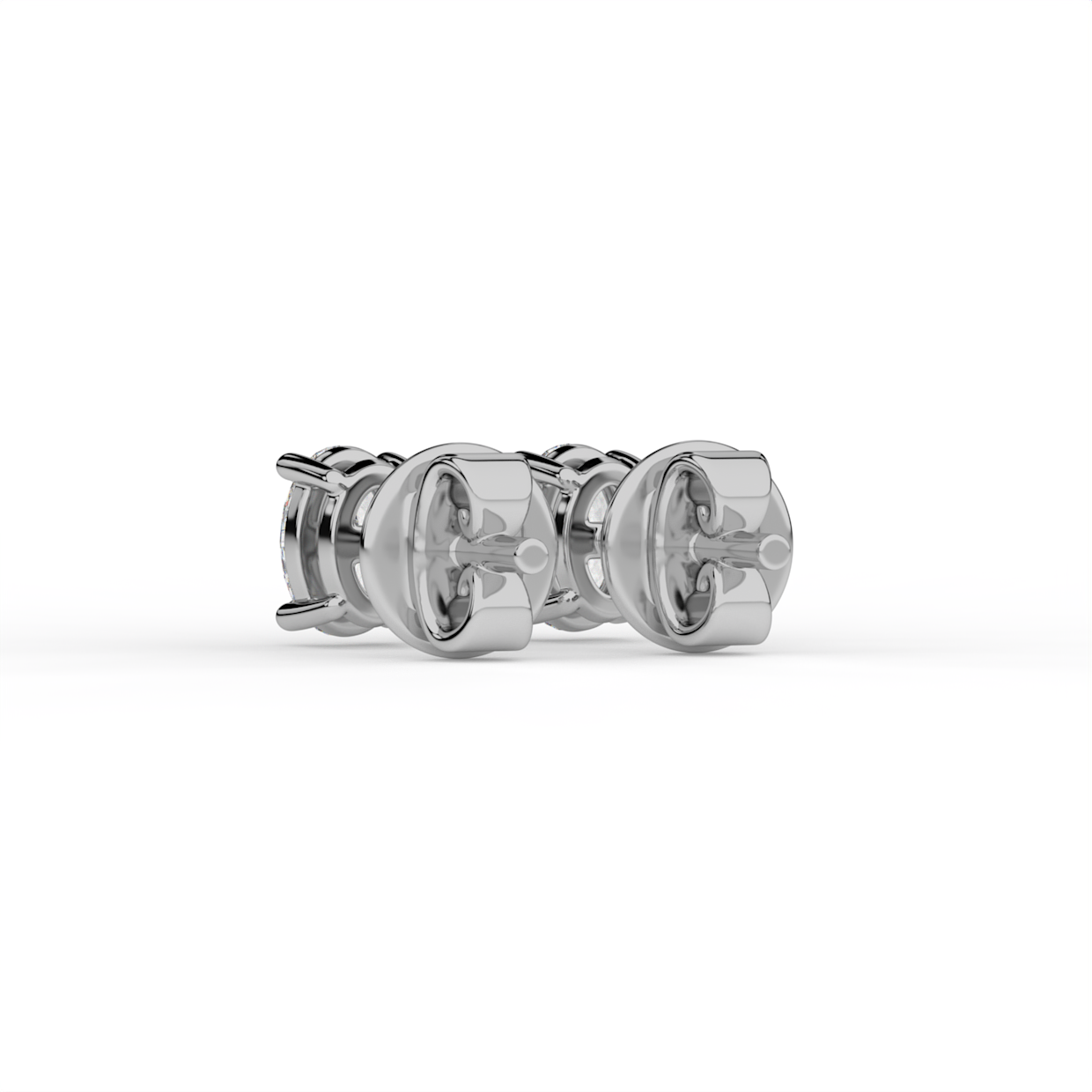 Four Prong Oval Lab Grown Diamond Stud Earrings image 5