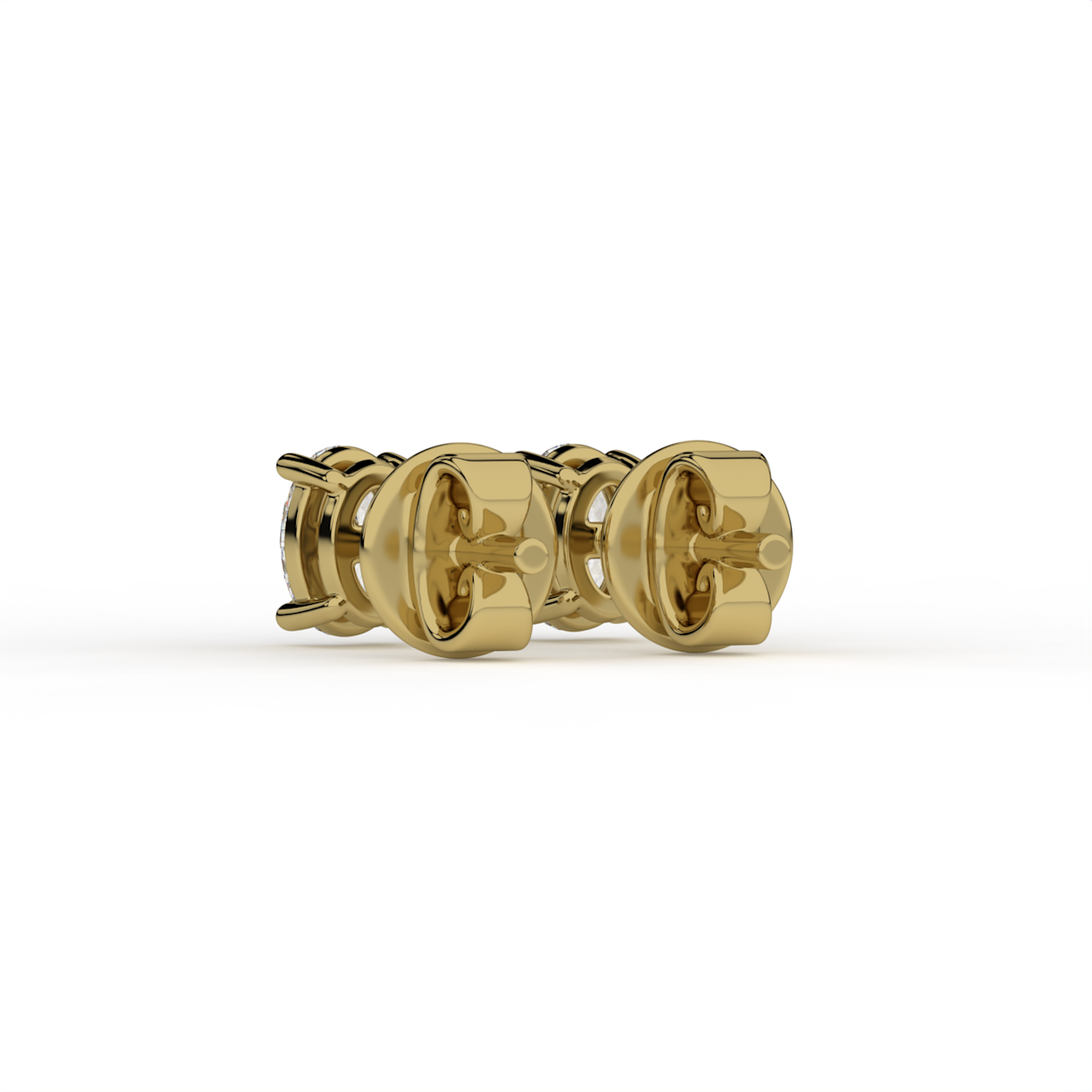 Four Prong Oval Lab Grown Diamond Stud Earrings image 6
