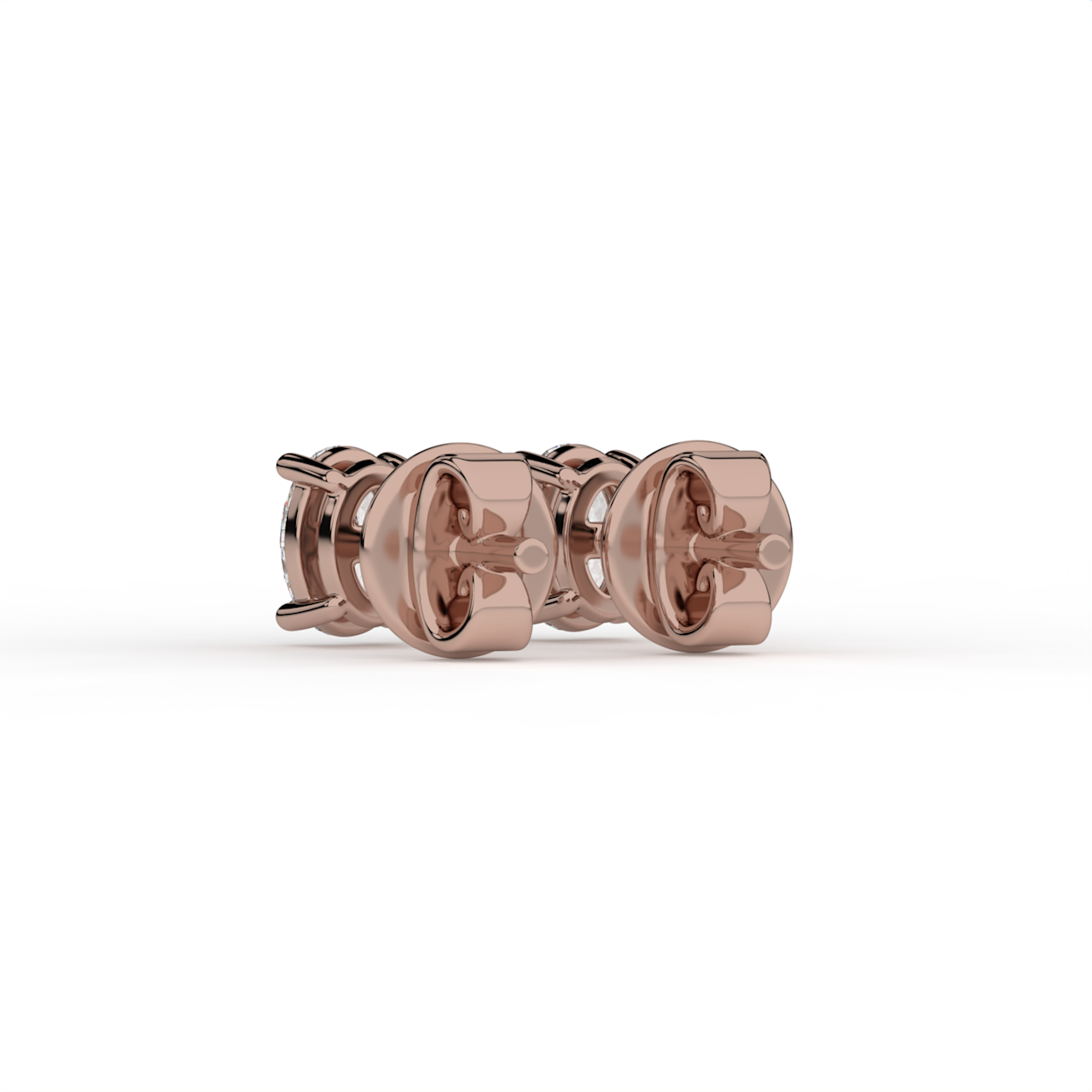 Four Prong Oval Lab Grown Diamond Stud Earrings image 7